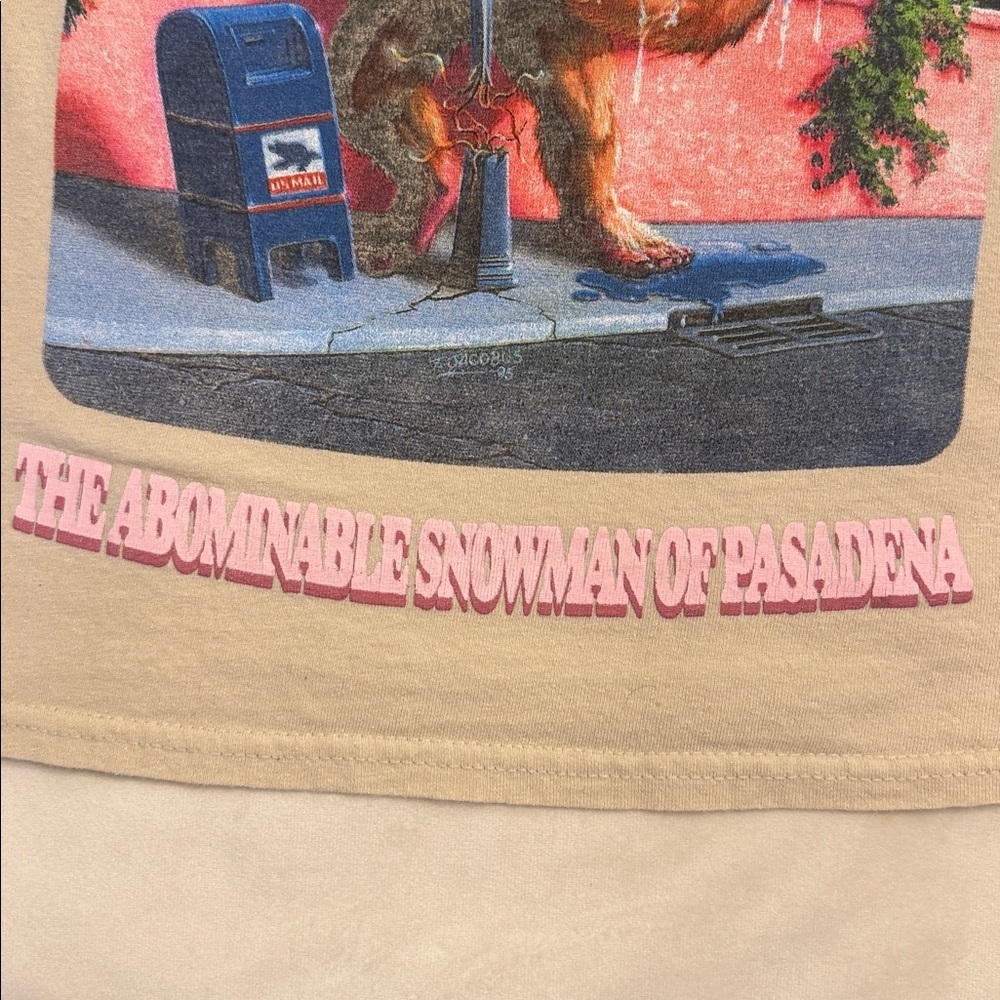 Flawed Goosebumps Graphic Tee in Tan, sz S - Picture 3 of 6